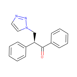 O=C(c1ccccc1)[C@H](Cn1ccnn1)c1ccccc1 ZINC000082158397