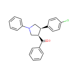 O=C(c1ccccc1)[C@H]1CN(c2ccccc2)C[C@H]1c1ccc(Cl)cc1 ZINC000001394176