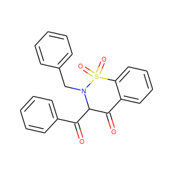 O=C(c1ccccc1)C1C(=O)c2ccccc2S(=O)(=O)N1Cc1ccccc1 ZINC000020546549