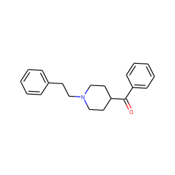 O=C(c1ccccc1)C1CCN(CCc2ccccc2)CC1 ZINC000013740924