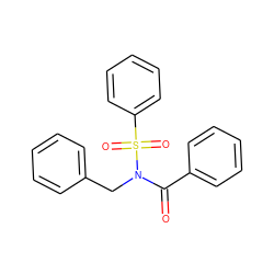 O=C(c1ccccc1)N(Cc1ccccc1)S(=O)(=O)c1ccccc1 ZINC000028874960