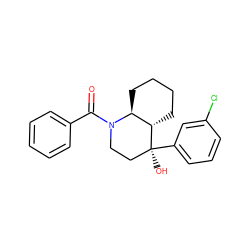 O=C(c1ccccc1)N1CC[C@](O)(c2cccc(Cl)c2)[C@H]2CCCC[C@@H]21 ZINC000071316172