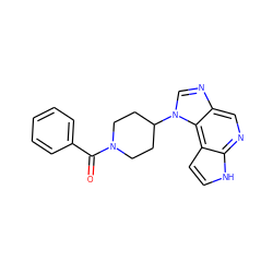 O=C(c1ccccc1)N1CCC(n2cnc3cnc4[nH]ccc4c32)CC1 ZINC000095576632