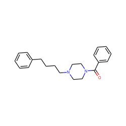 O=C(c1ccccc1)N1CCN(CCCCc2ccccc2)CC1 ZINC000013447125