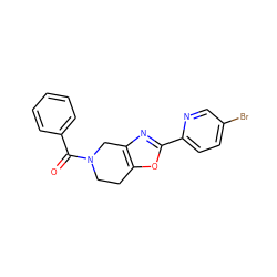 O=C(c1ccccc1)N1CCc2oc(-c3ccc(Br)cn3)nc2C1 ZINC001772633125