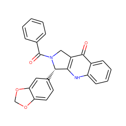 O=C(c1ccccc1)N1Cc2c([nH]c3ccccc3c2=O)[C@@H]1c1ccc2c(c1)OCO2 ZINC000013493092