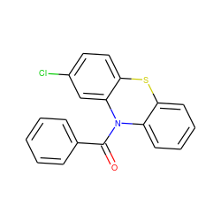 O=C(c1ccccc1)N1c2ccccc2Sc2ccc(Cl)cc21 ZINC000000353722