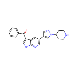 O=C(c1ccccc1)c1c[nH]c2ncc(-c3cnn(C4CCNCC4)c3)cc12 ZINC000473087561