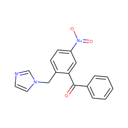 O=C(c1ccccc1)c1cc([N+](=O)[O-])ccc1Cn1ccnc1 ZINC000028709494