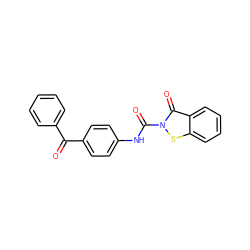 O=C(c1ccccc1)c1ccc(NC(=O)n2sc3ccccc3c2=O)cc1 ZINC000169311132