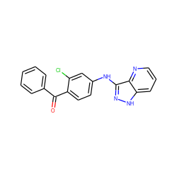 O=C(c1ccccc1)c1ccc(Nc2n[nH]c3cccnc23)cc1Cl ZINC000147584528