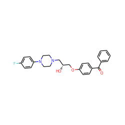 O=C(c1ccccc1)c1ccc(OC[C@H](O)CN2CCN(c3ccc(F)cc3)CC2)cc1 ZINC000022608861