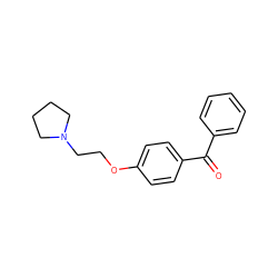 O=C(c1ccccc1)c1ccc(OCCN2CCCC2)cc1 ZINC000004845111