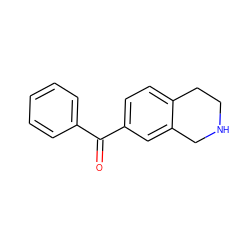 O=C(c1ccccc1)c1ccc2c(c1)CNCC2 ZINC000013518382