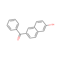 O=C(c1ccccc1)c1ccc2cc(O)ccc2c1 ZINC000000402759