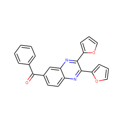 O=C(c1ccccc1)c1ccc2nc(-c3ccco3)c(-c3ccco3)nc2c1 ZINC000000707827