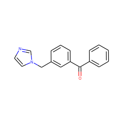 O=C(c1ccccc1)c1cccc(Cn2ccnc2)c1 ZINC000028709472