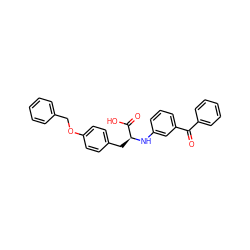 O=C(c1ccccc1)c1cccc(N[C@@H](Cc2ccc(OCc3ccccc3)cc2)C(=O)O)c1 ZINC000027558632