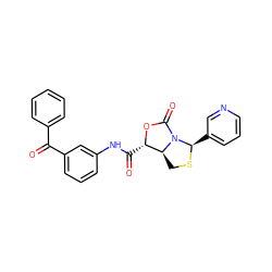 O=C(c1ccccc1)c1cccc(NC(=O)[C@@H]2OC(=O)N3[C@@H](c4cccnc4)SC[C@@H]23)c1 ZINC000026662853