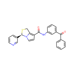 O=C(c1ccccc1)c1cccc(NC(=O)c2ccn3c2CS[C@@H]3c2cccnc2)c1 ZINC000002016001