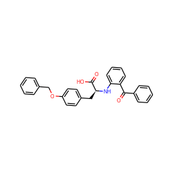 O=C(c1ccccc1)c1ccccc1N[C@@H](Cc1ccc(OCc2ccccc2)cc1)C(=O)O ZINC000012358056