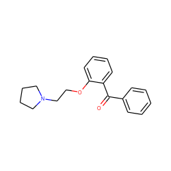 O=C(c1ccccc1)c1ccccc1OCCN1CCCC1 ZINC000013581615