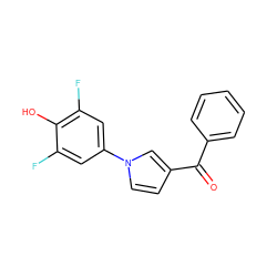 O=C(c1ccccc1)c1ccn(-c2cc(F)c(O)c(F)c2)c1 ZINC000012343966