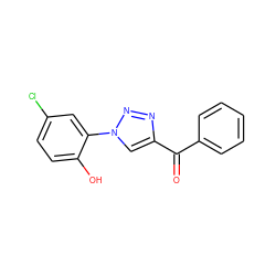 O=C(c1ccccc1)c1cn(-c2cc(Cl)ccc2O)nn1 ZINC000040877467