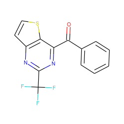 O=C(c1ccccc1)c1nc(C(F)(F)F)nc2ccsc12 ZINC000013983444