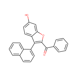 O=C(c1ccccc1)c1oc2cc(O)ccc2c1-c1cccc2ccccc12 ZINC000013818624