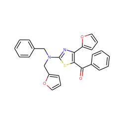 O=C(c1ccccc1)c1sc(N(Cc2ccccc2)Cc2ccco2)nc1-c1ccco1 ZINC000040380378