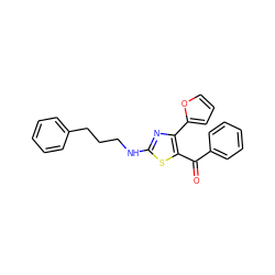 O=C(c1ccccc1)c1sc(NCCCc2ccccc2)nc1-c1ccco1 ZINC000040848287