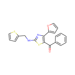 O=C(c1ccccc1)c1sc(NCc2cccs2)nc1-c1ccco1 ZINC000034804177