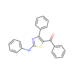 O=C(c1ccccc1)c1sc(Nc2ccccc2)nc1-c1ccccc1 ZINC000001033985