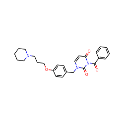 O=C(c1ccccc1)n1c(=O)ccn(Cc2ccc(OCCCN3CCCCC3)cc2)c1=O ZINC000299825794