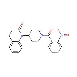 O=C(c1ccccc1[N+](=O)[O-])N1CCC(N2C(=O)CCc3ccccc32)CC1 ZINC000013832024