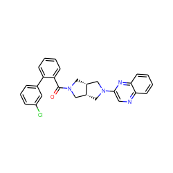 O=C(c1ccccc1-c1cccc(Cl)c1)N1C[C@@H]2CN(c3cnc4ccccc4n3)C[C@@H]2C1 ZINC000116824937