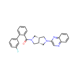 O=C(c1ccccc1-c1cccc(F)c1)N1C[C@@H]2CN(c3cnc4ccccc4n3)C[C@@H]2C1 ZINC000116821873