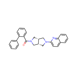 O=C(c1ccccc1-c1ccccc1)N1C[C@@H]2CN(c3ccc4ccccc4n3)C[C@@H]2C1 ZINC000116823340