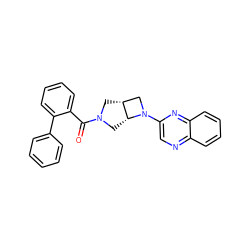 O=C(c1ccccc1-c1ccccc1)N1C[C@@H]2CN(c3cnc4ccccc4n3)[C@@H]2C1 ZINC000116828599