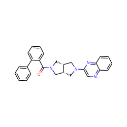 O=C(c1ccccc1-c1ccccc1)N1C[C@@H]2CN(c3cnc4ccccc4n3)C[C@@H]2C1 ZINC000116825864