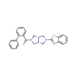 O=C(c1ccccc1-c1ccccc1)N1C[C@@H]2CN(c3nc4ccccc4o3)C[C@@H]2C1 ZINC000116822820