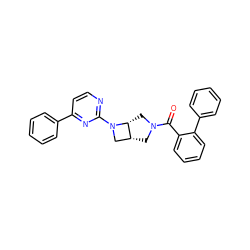 O=C(c1ccccc1-c1ccccc1)N1C[C@@H]2CN(c3nccc(-c4ccccc4)n3)[C@@H]2C1 ZINC000116826782