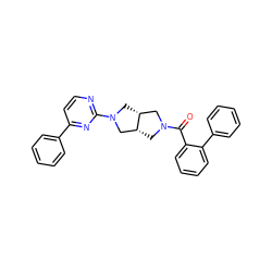 O=C(c1ccccc1-c1ccccc1)N1C[C@@H]2CN(c3nccc(-c4ccccc4)n3)C[C@@H]2C1 ZINC000116824138