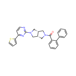 O=C(c1ccccc1-c1ccccc1)N1C[C@@H]2CN(c3nccc(-c4cccs4)n3)C[C@@H]2C1 ZINC000116824668