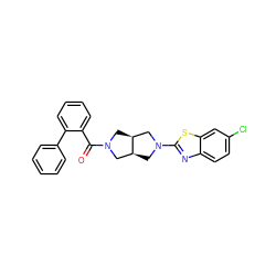 O=C(c1ccccc1-c1ccccc1)N1C[C@H]2CN(c3nc4ccc(Cl)cc4s3)C[C@H]2C1 ZINC000116821778