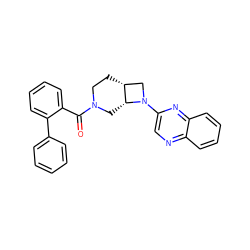 O=C(c1ccccc1-c1ccccc1)N1CC[C@@H]2CN(c3cnc4ccccc4n3)[C@@H]2C1 ZINC000116824961