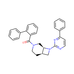 O=C(c1ccccc1-c1ccccc1)N1CC[C@@H]2CN(c3nccc(-c4ccccc4)n3)[C@@H]2C1 ZINC000116827445