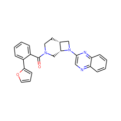 O=C(c1ccccc1-c1ccco1)N1CC[C@@H]2CN(c3cnc4ccccc4n3)[C@@H]2C1 ZINC000116824995