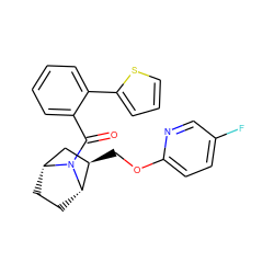 O=C(c1ccccc1-c1cccs1)N1[C@H]2CC[C@@H]1C[C@H]2COc1ccc(F)cn1 ZINC000226051138